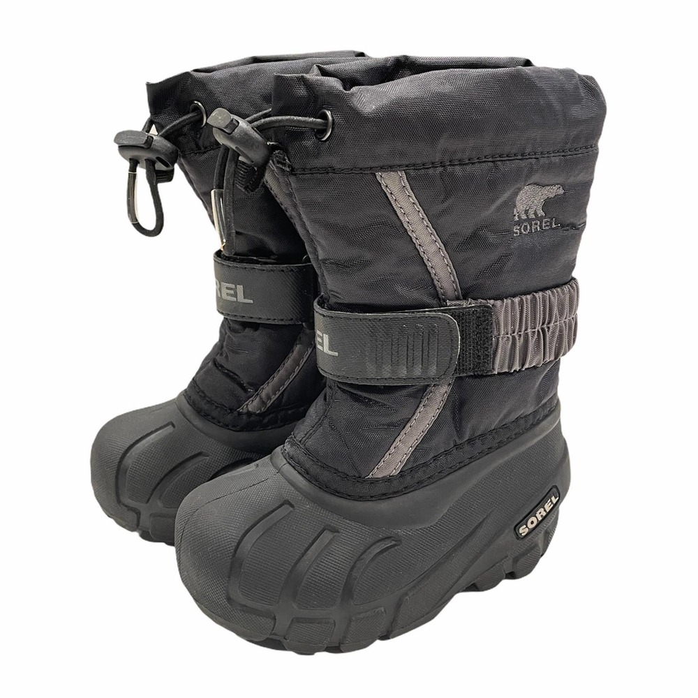 Sorel Flurry Toddler Sz. 6 Black Winter Snow Boots